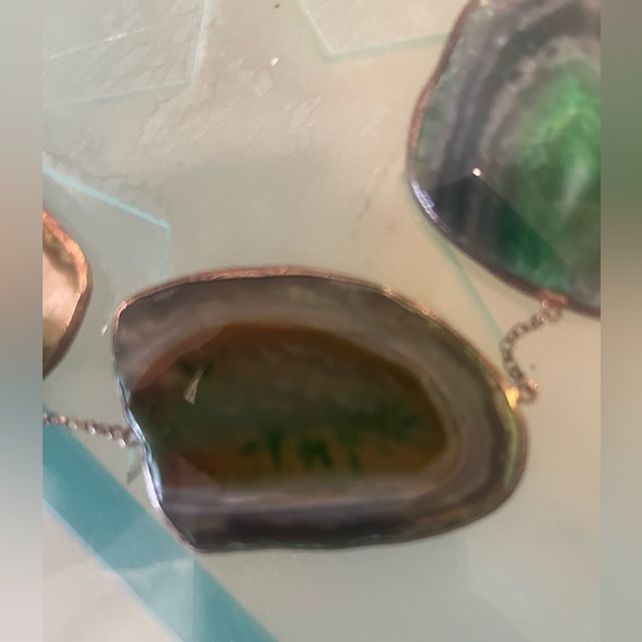 Green agathe one of a kind necklace - Picture 4 of 12